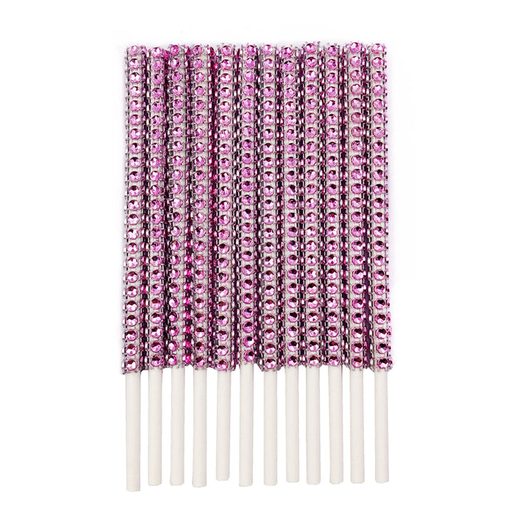 Wholesale (10 Pack) - Sparkling Rhinestone Bling 24 pcs 6-Inch Paper Cake Pop Sticks: Elevate Your Lollipop, Cakepop, Apple, and Candy Buffet Treats with Style and Glamour for Unforgettable Party Favors