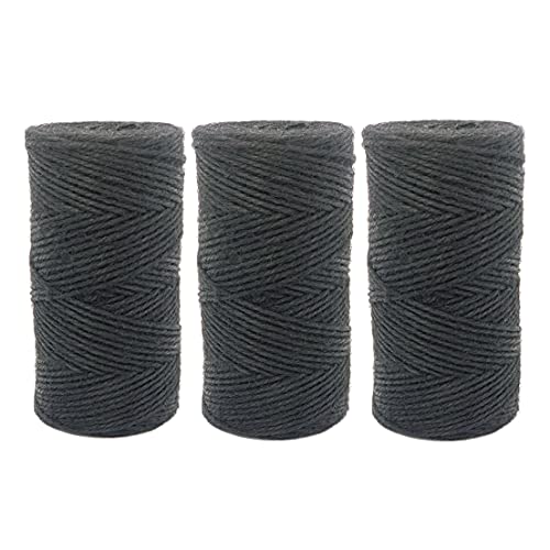 Wholesale (10 Pack) - Quotidian Black Jute Twine String Rolls - Perfect for Artworks, Crafts, Gift Wrapping, Picture Display, and Gardening. Elegant Black Color for Stylish Versatility