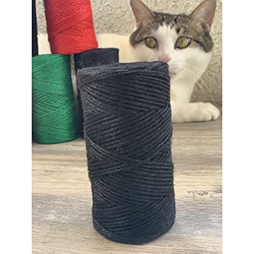 Wholesale (10 Pack) - Quotidian Black Jute Twine String Rolls - Perfect for Artworks, Crafts, Gift Wrapping, Picture Display, and Gardening. Elegant Black Color for Stylish Versatility