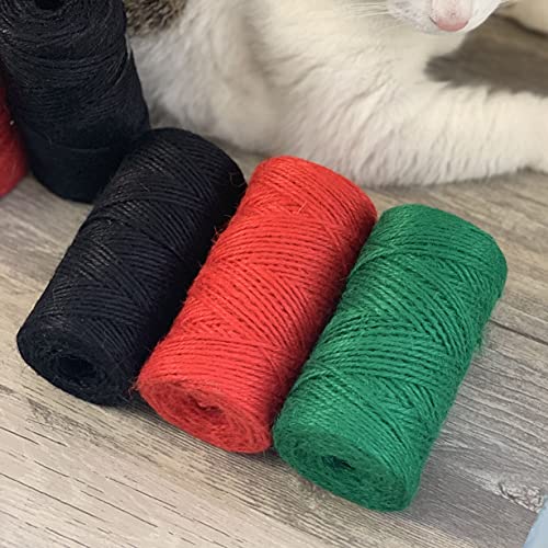 Wholesale (10 Pack) - Quotidian Black Jute Twine String Rolls - Perfect for Artworks, Crafts, Gift Wrapping, Picture Display, and Gardening. Elegant Black Color for Stylish Versatility